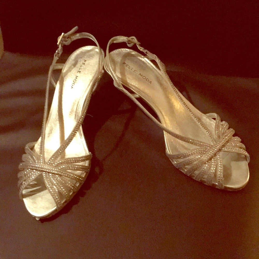 Pelle Moda rhinestone encrusted dressy heels